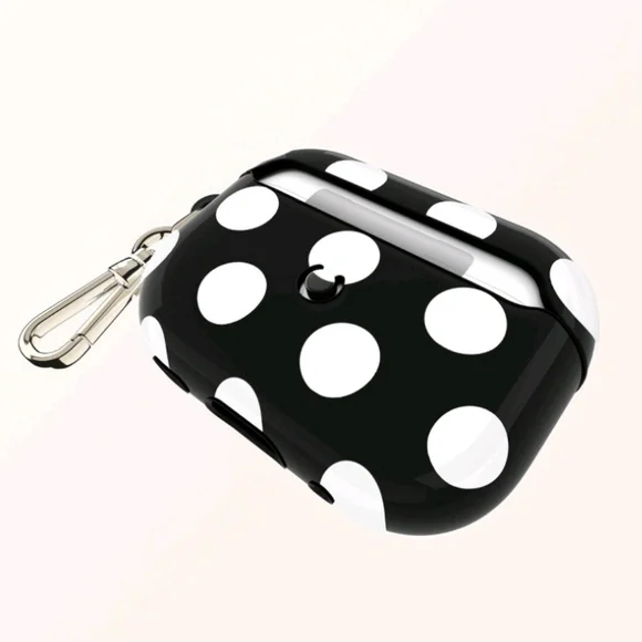 NWT Kate Spade Black and White Polka Dot AirPods Pro Case - Picture 7 of 8